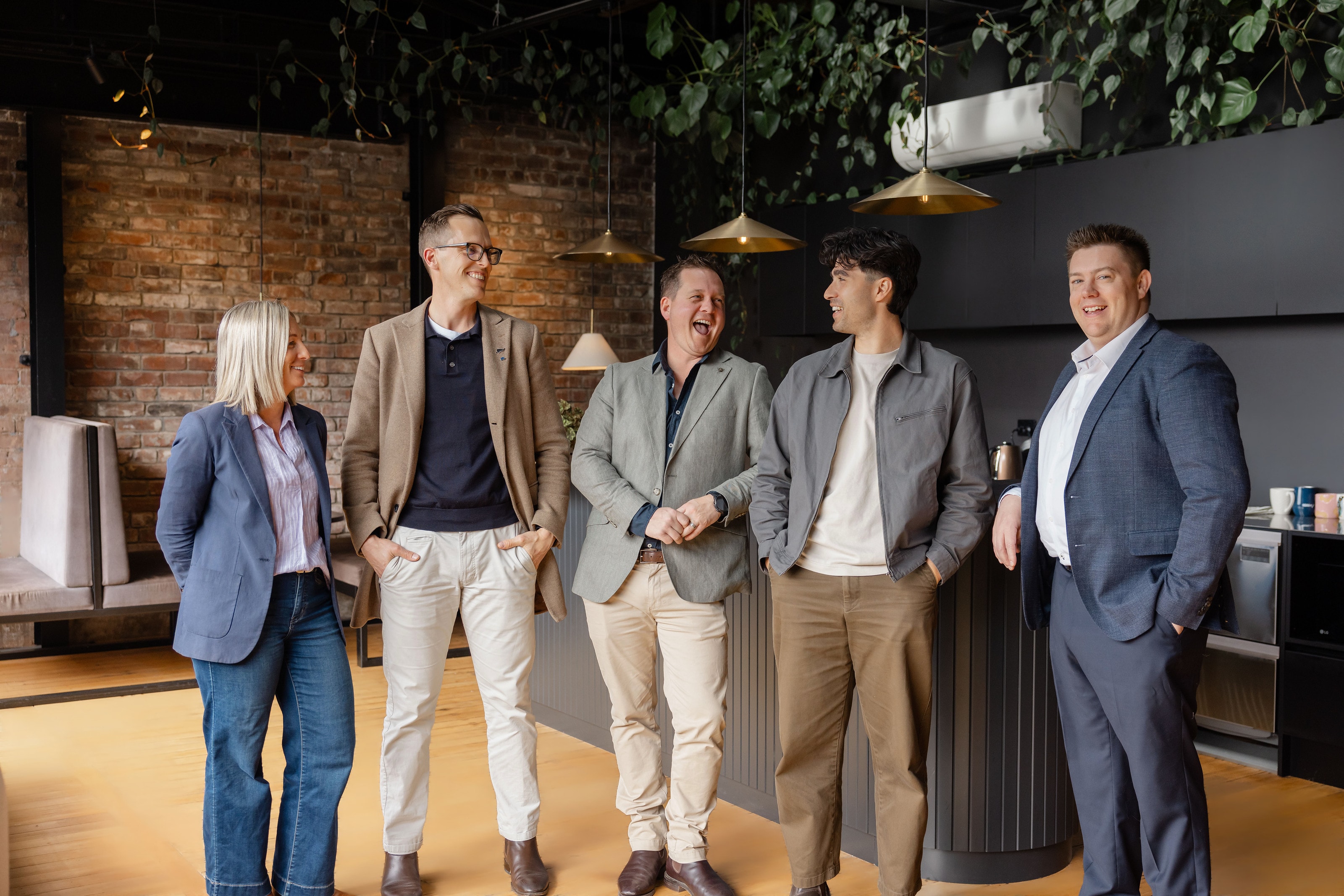 The My Net Worth team: Nic Miller, Rick Parry, Matt Golding, Riki Carston and Chris Batchelor